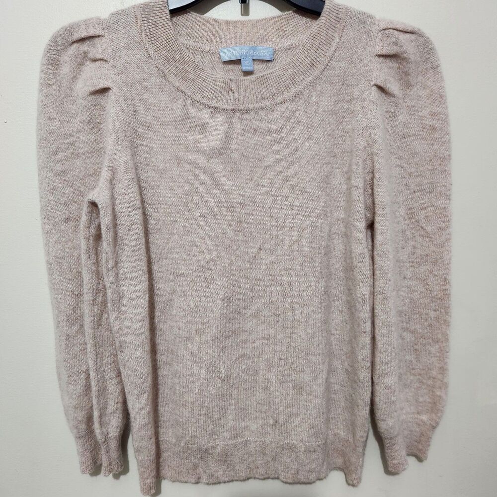 Antonio Melani 100% Cashmere Top Sweater Size XS Beige Super Soft